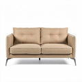 Canapé en tissu beige avec coussins rembourrés dimensions 180 x 90 x 80cm