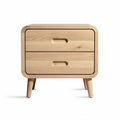 Table de chevet en bois naturel avec deux tiroirs dimensions 50 x 40 x 45cm